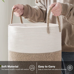 YOUDENOVA Nordic-style laundry basket adds decorative storage in living spaces.
