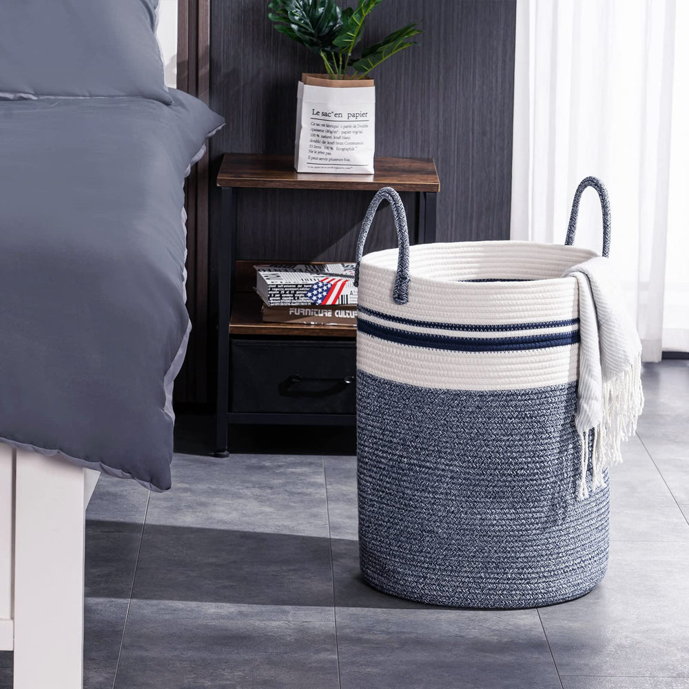 YOUDENOVA 58L capacity basket shown with towels and linens