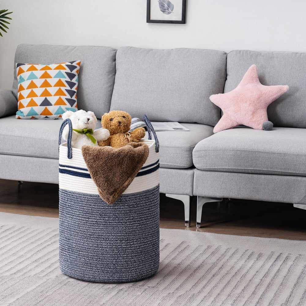 YOUDENOVA Nordic-inspired open-top hamper for bedroom storage