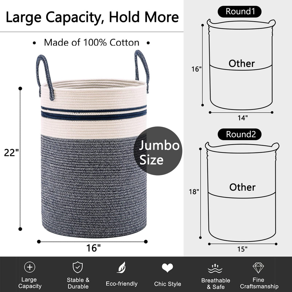 YOUDENOVA rope basket in living room corner for elegant storage