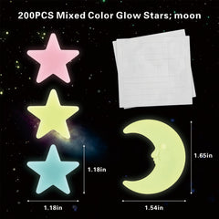 YouinrctgEs ceiling decals glow at night, creating a calming sleeping atmosphere.