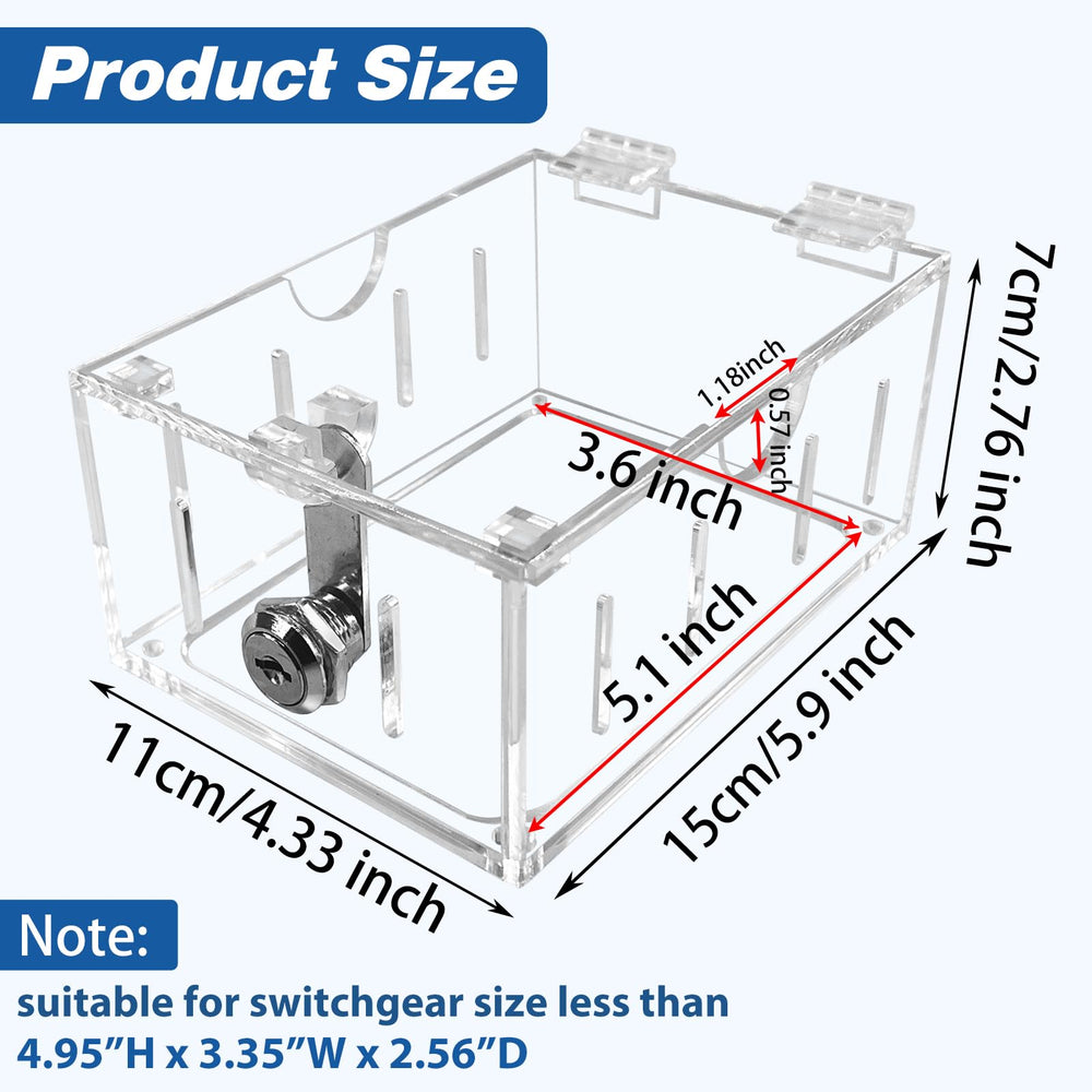 Young Dance baby outlet protector box demonstrates increased containment and quick protection for outlets.