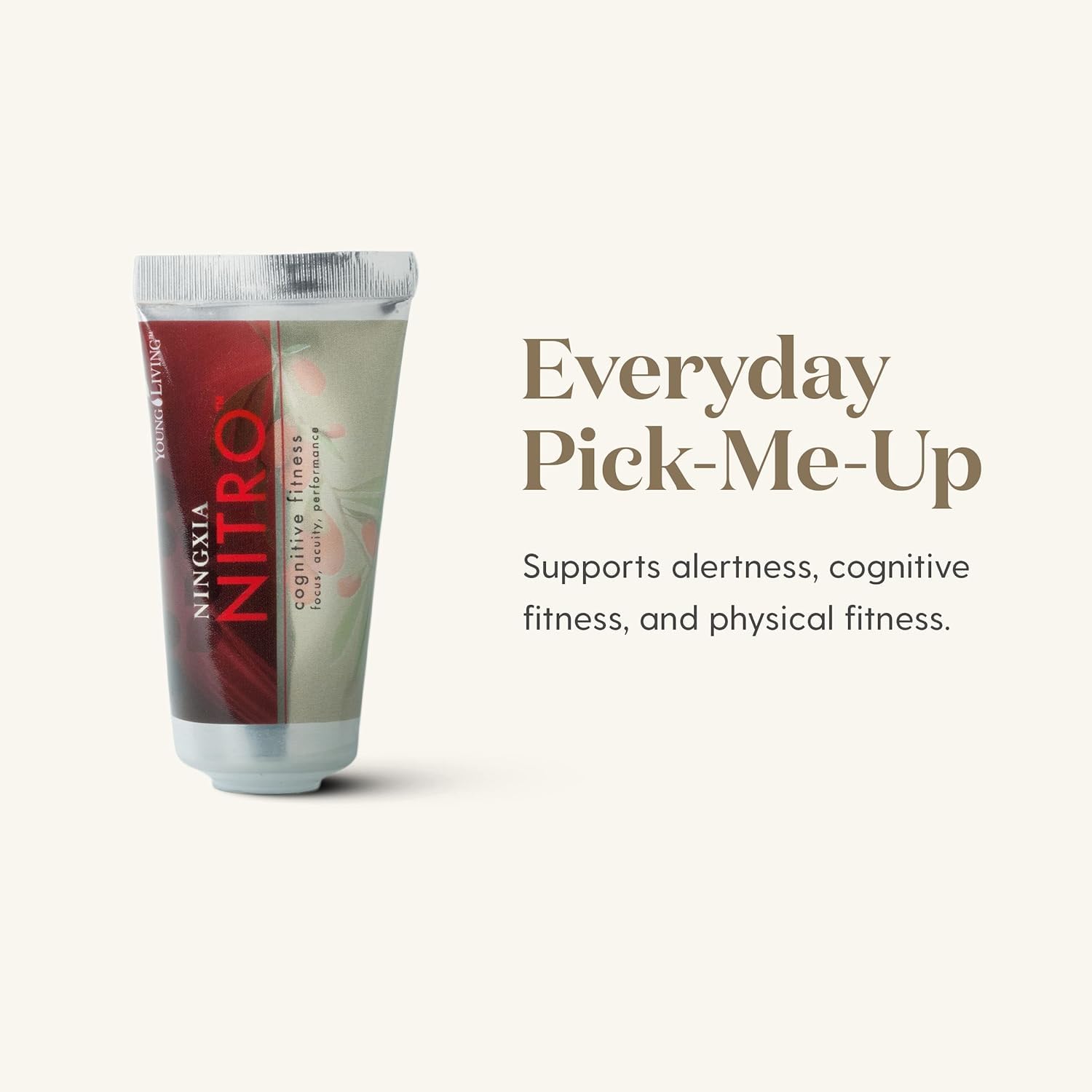 Young Living NingXia Nitro green tea blend closeup highlights natural energy.