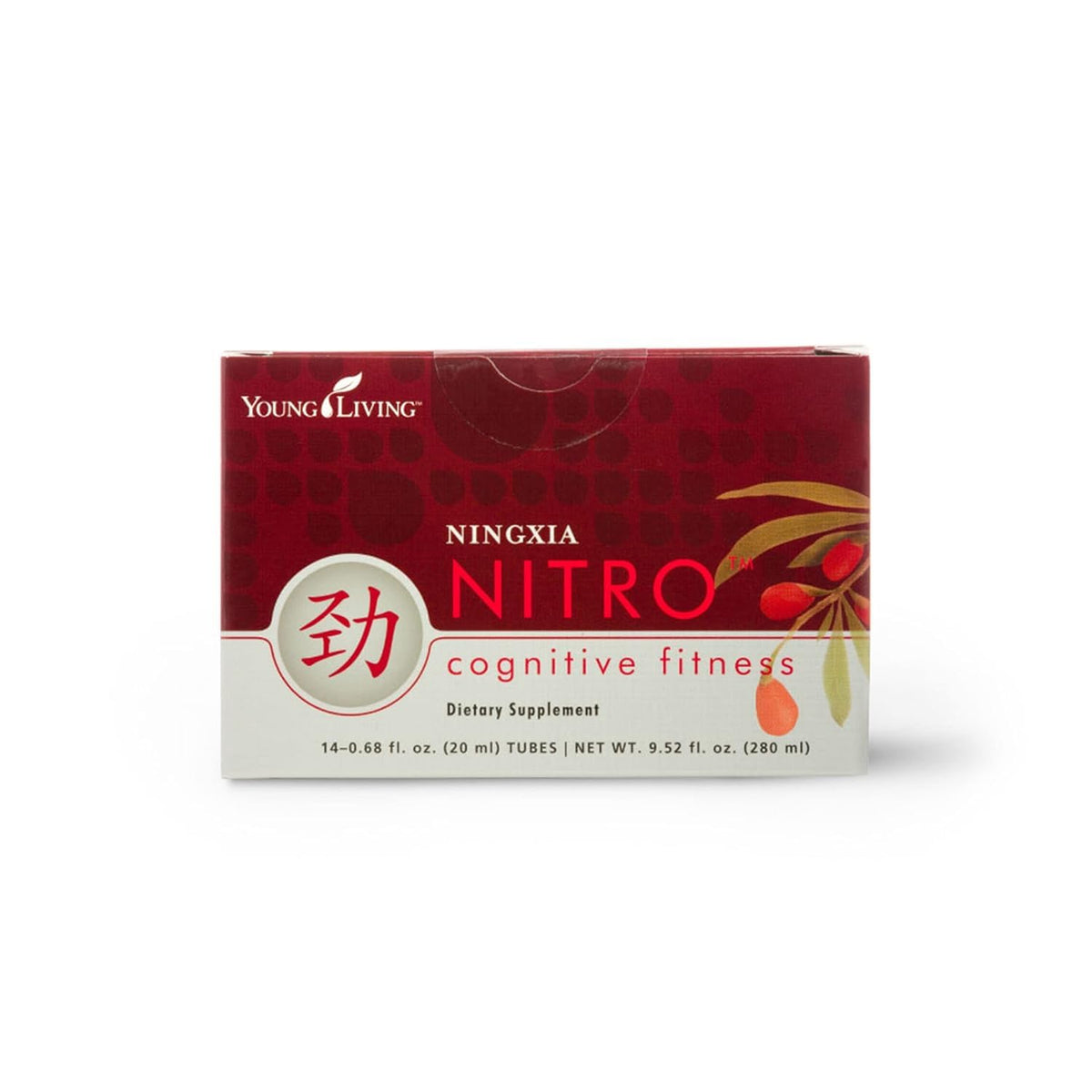  Young Living NingXia Nitro pack front shows convenient sachets for on-the-go energy.