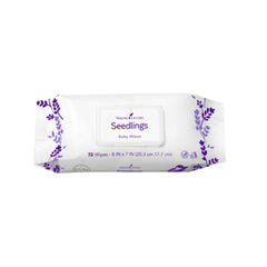 Young Living Seedlings Baby Wipes packaging for on-the-go cleanups