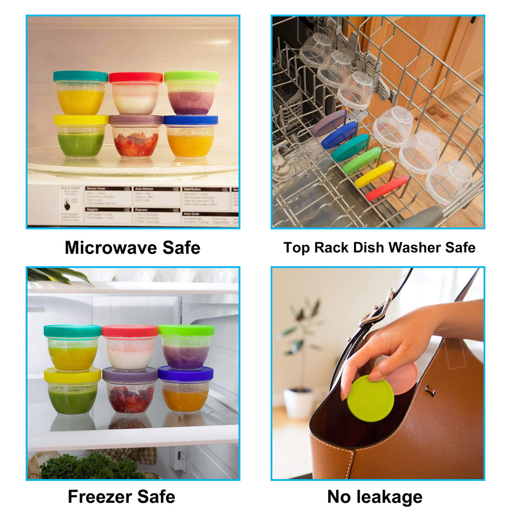 Youngever color lids enable color-coded portions to keep meals organized