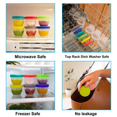 Youngever color lids enable color-coded portions to keep meals organized