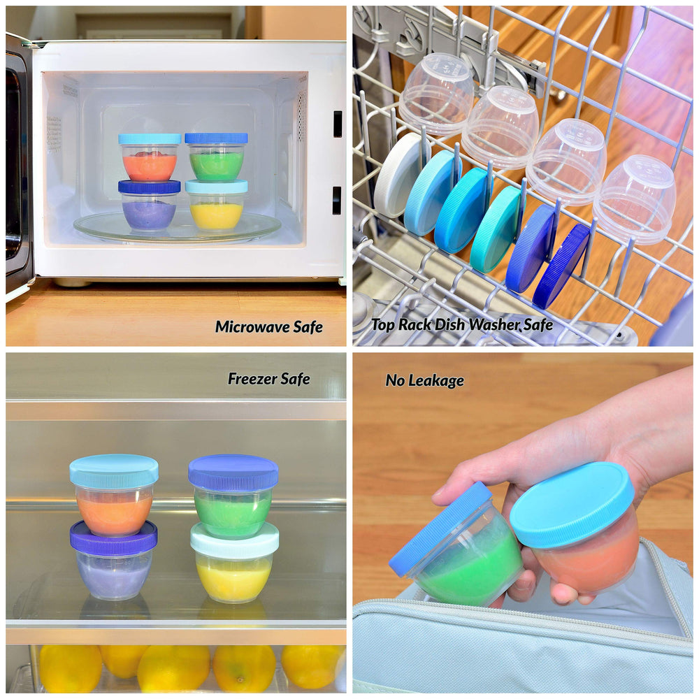 Youngever leak-proof lids ensure secure grab-and-go baby meals.