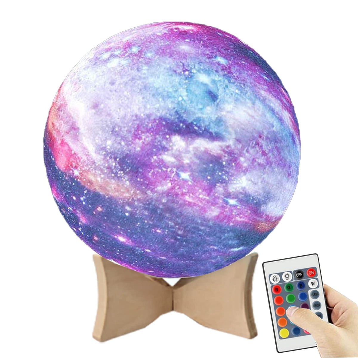 YouOKLight Moon lamp on stand showing warm ambient glow for bedrooms.