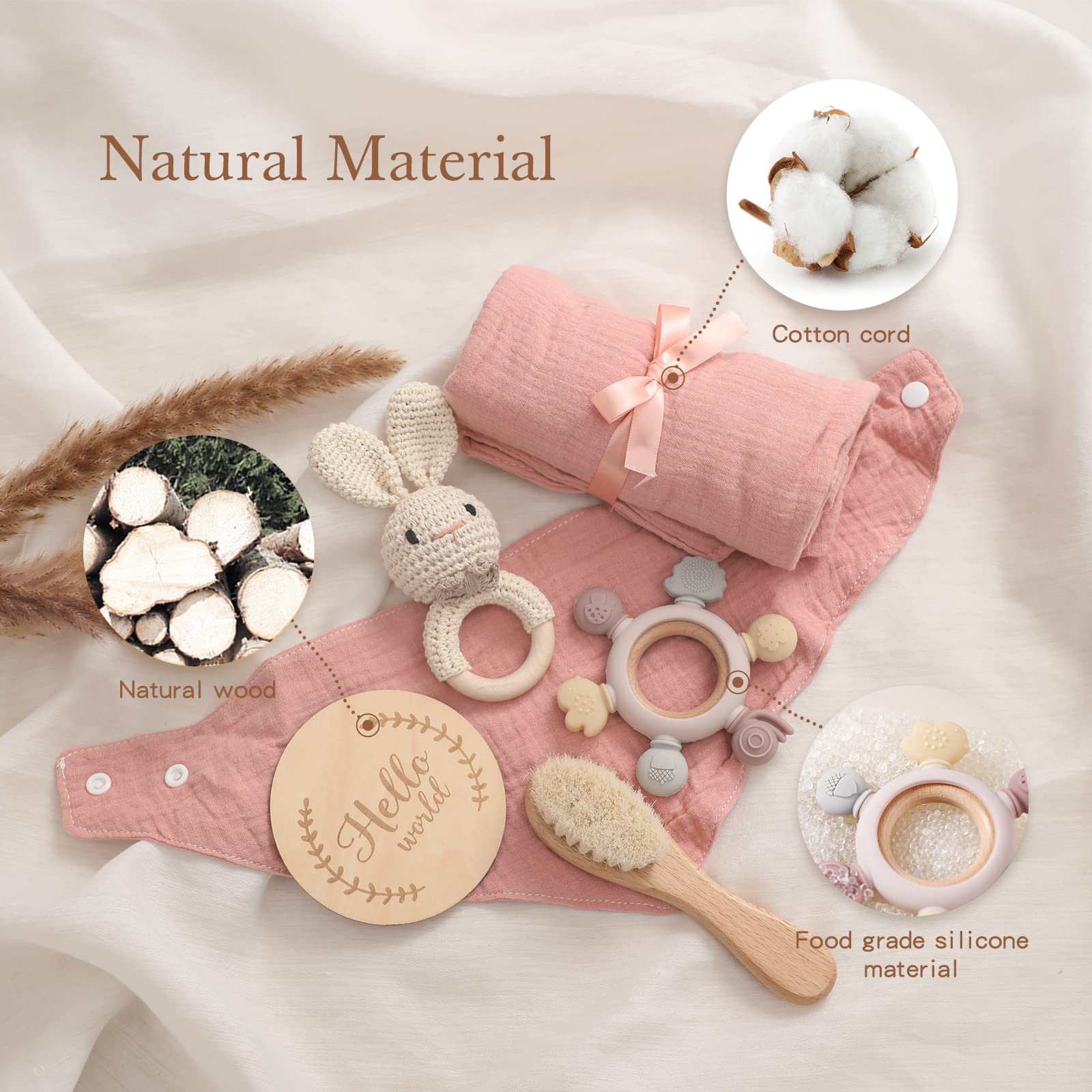 YOUUYS soft goat hair brush gentle newborn grooming