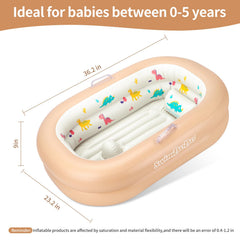 YOUWANLI anti-slip air column design keeps baby steady during bath time.