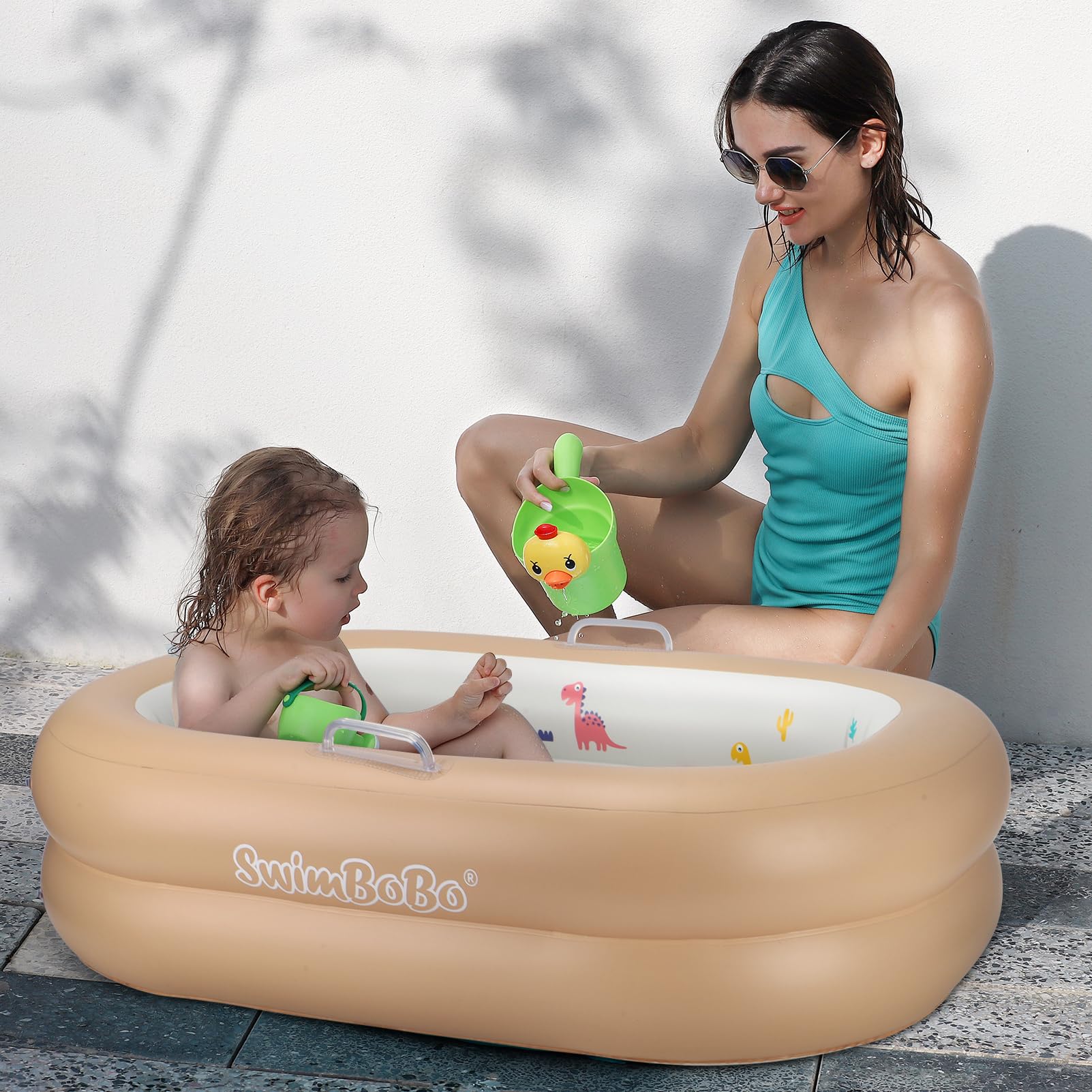 YOUWANLI foldable travel bath setup for easy on-the-go bathing.