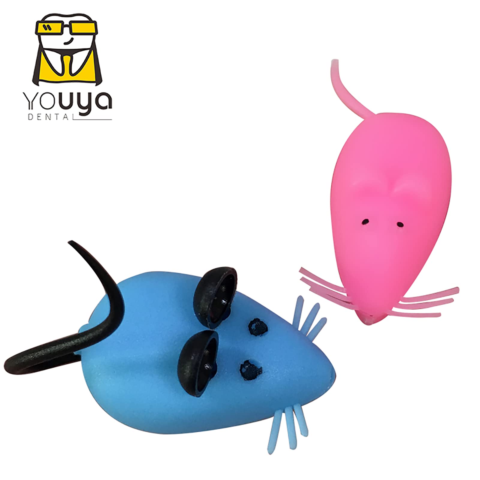 YOUYA DENTAL blue mouse shaped tooth holder for baby teeth keepsakes