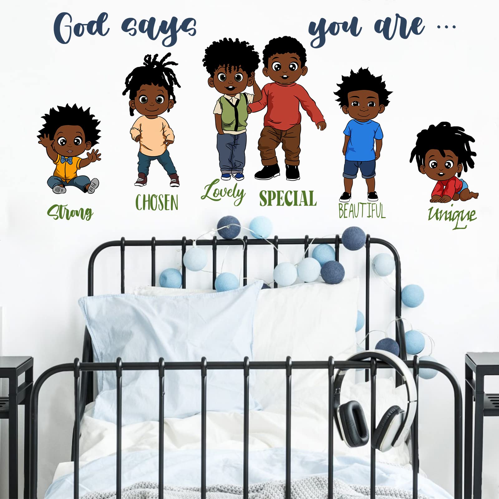 Yovkky Afro boys room decor wall art bright and welcoming