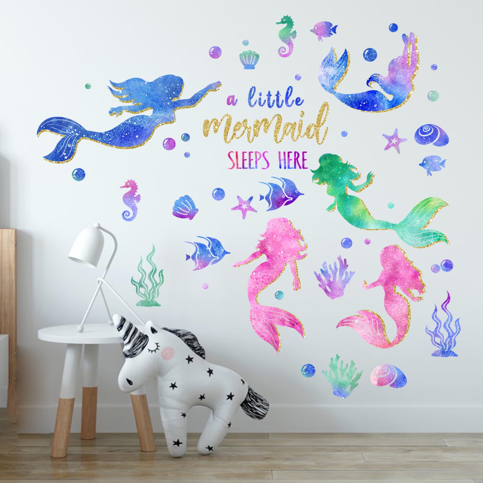 Yovkky bubble glitter wall sticker adds sparkle to a room.