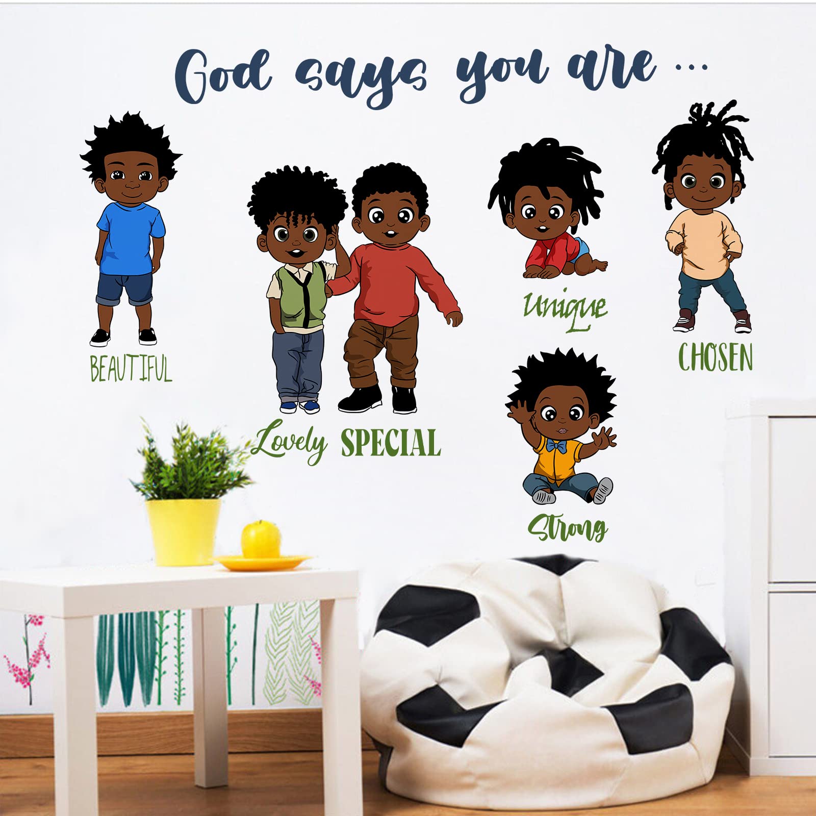 Yovkky colorful nursery wall decals easy to apply and remove