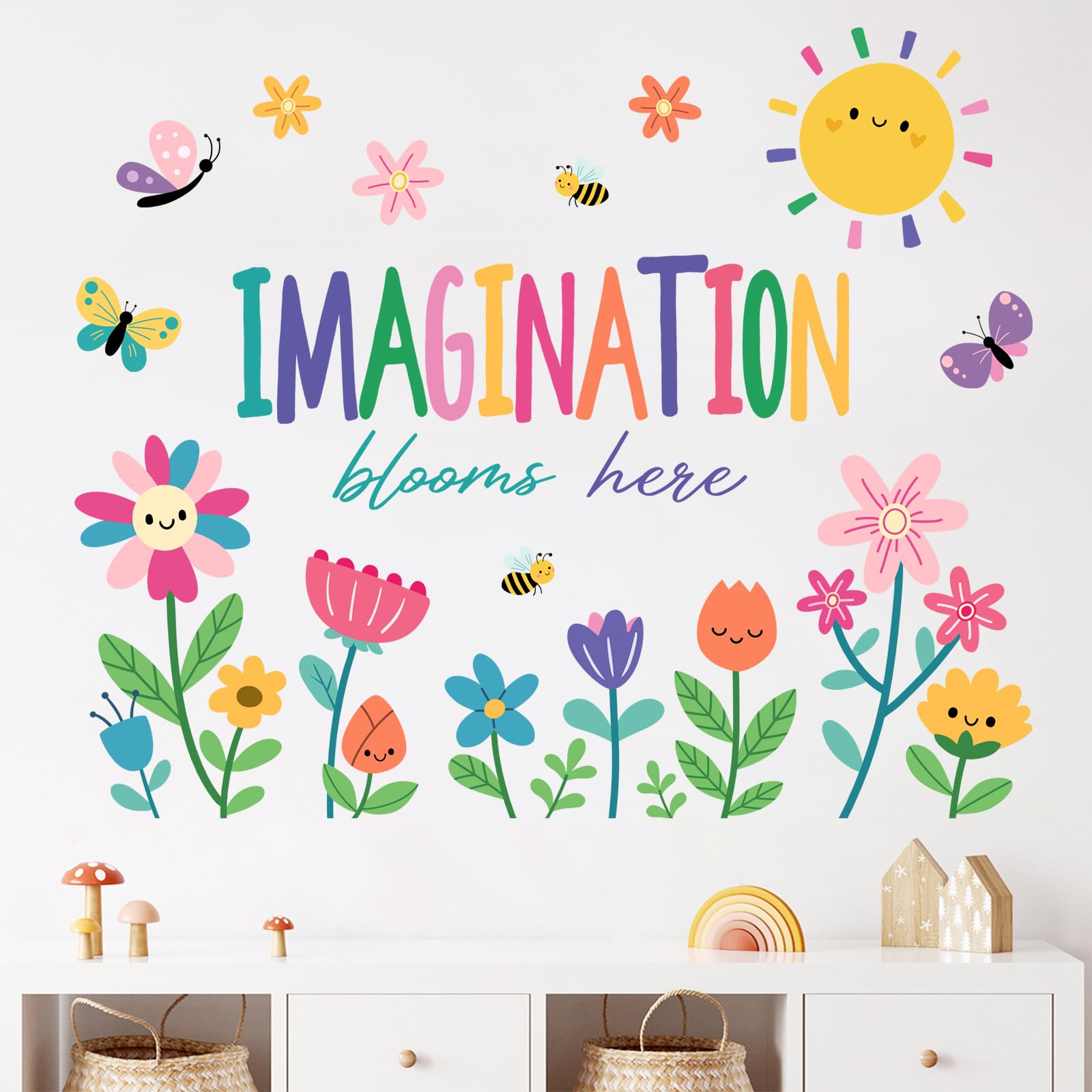 Yovkky nursery wall art set brightens bedroom with color and texture