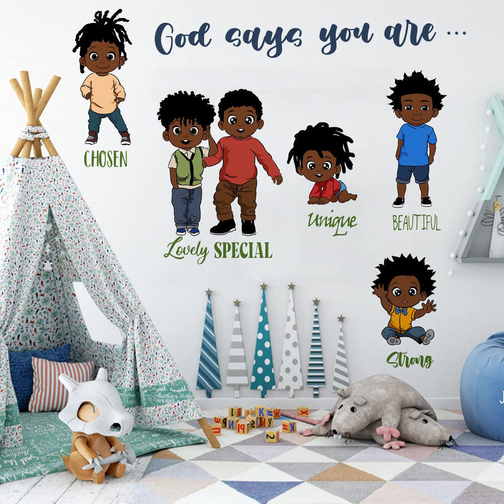 Yovkky positive message wall decal enhances kids' bedroom ambiance