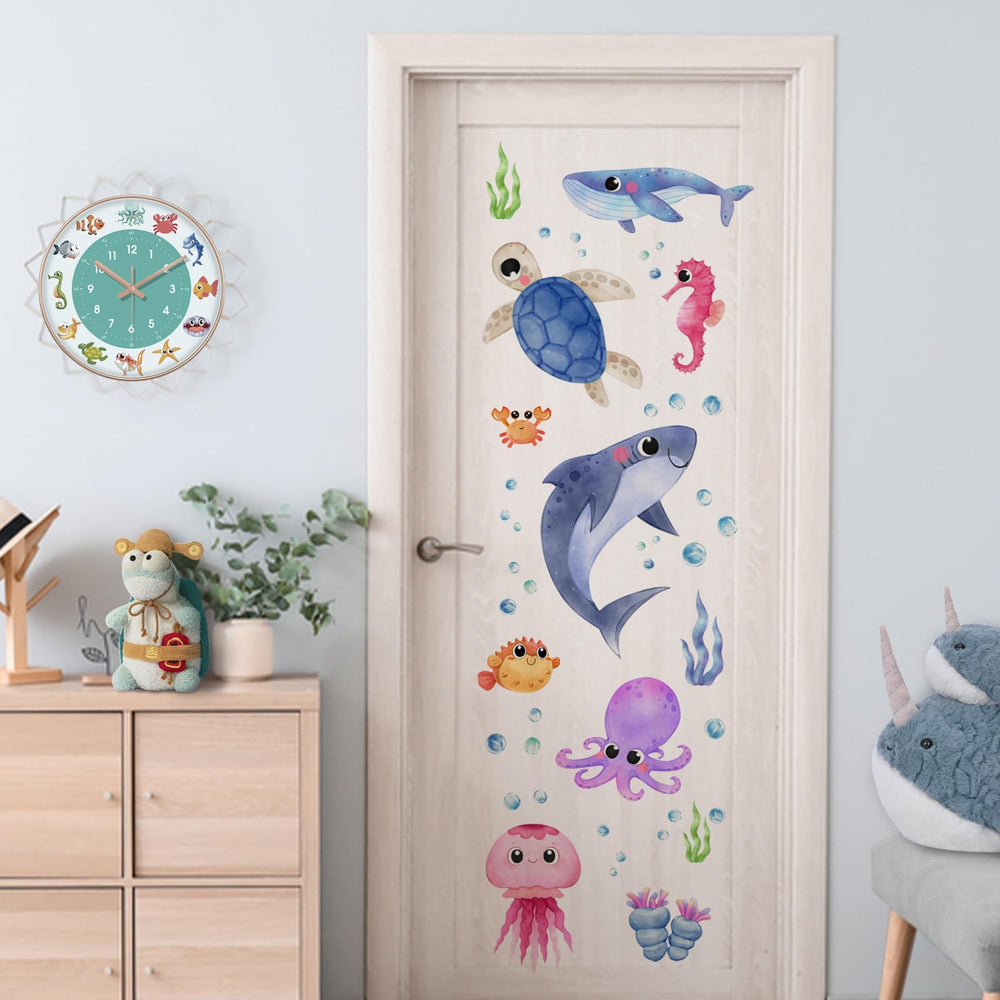 Yovkky Jellyfish wall decal vibrant decor for classrooms and bedrooms.