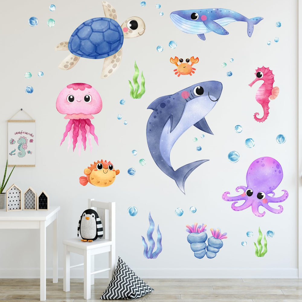Yovkky Octopus wall decal brightens playrooms with marine charm.