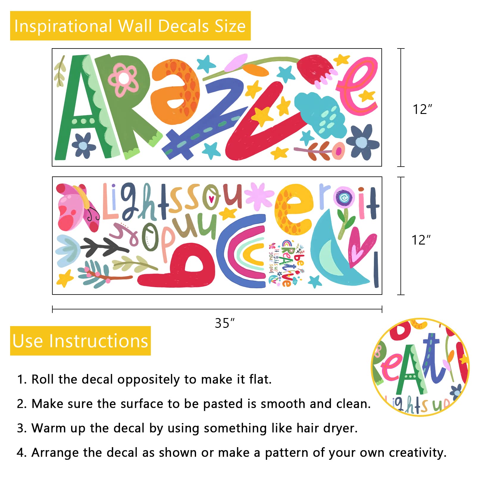 Yovkky wall stickers with colorful patterns brighten nursery walls