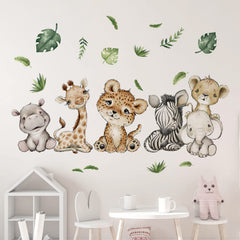 Yovkky giraffe decal brings cheerful height and jungle vibes to any space.