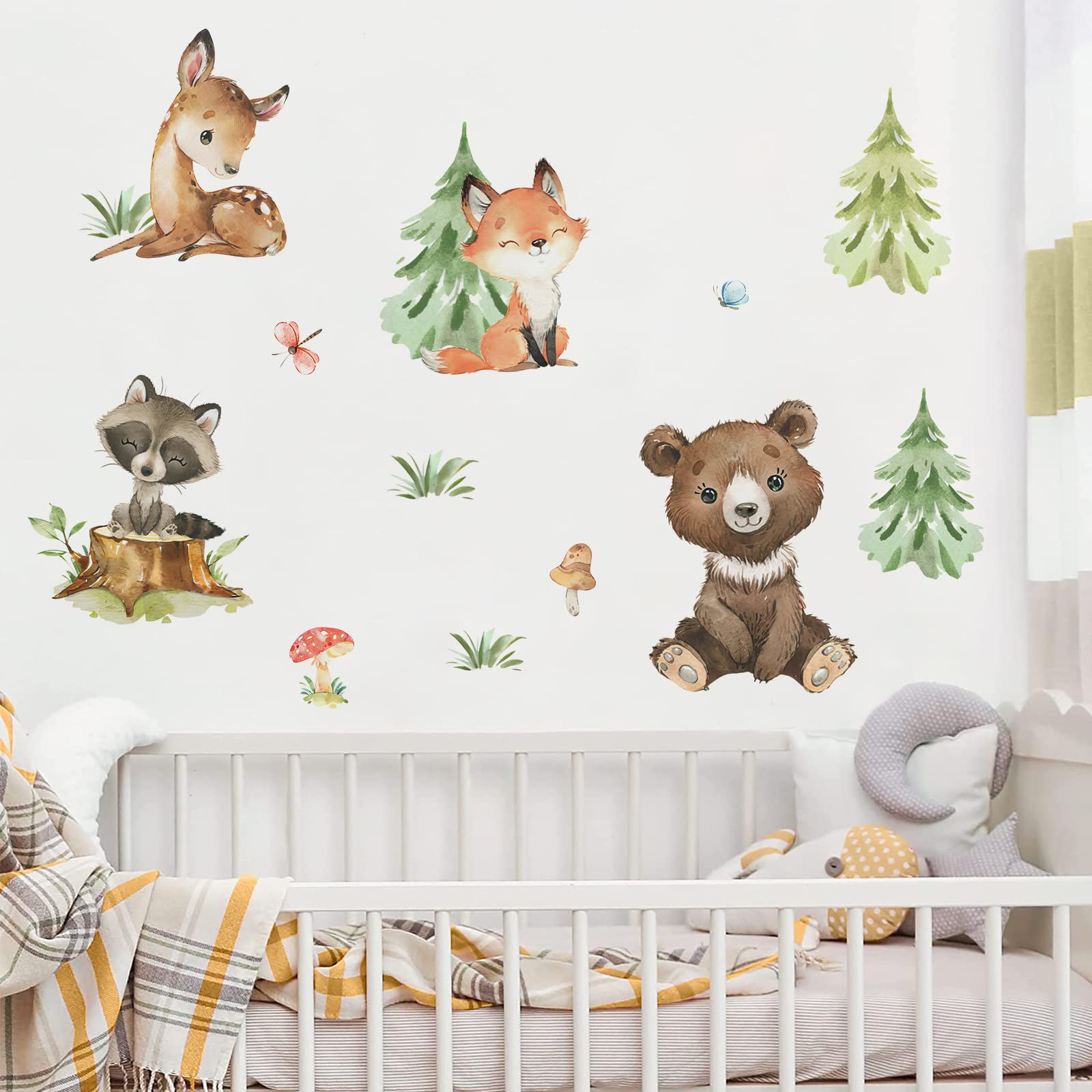 Yovkky fox wall decal enhances bedrooms and play areas with whimsy