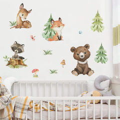 Yovkky fox wall decal enhances bedrooms and play areas with whimsy