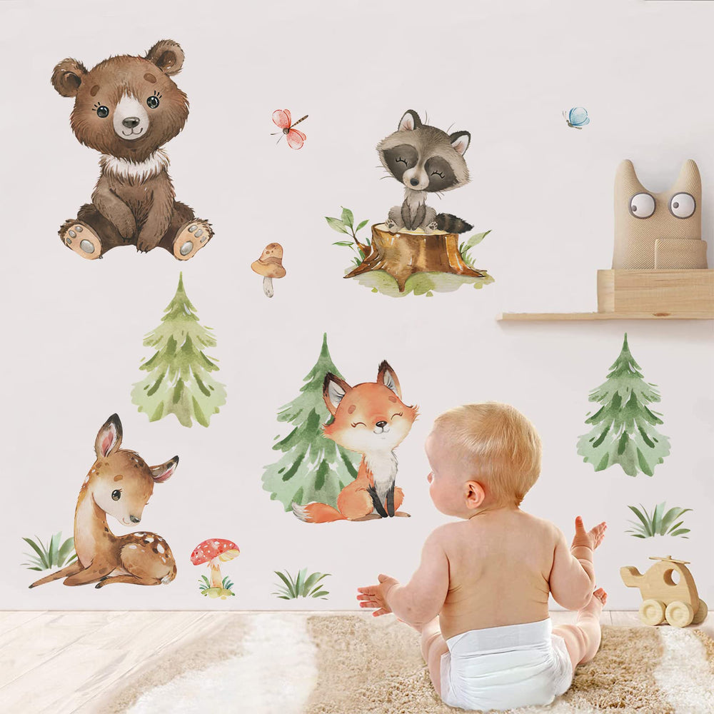 Yovkky raccoon wall decal brings charming woodland touch to any wall