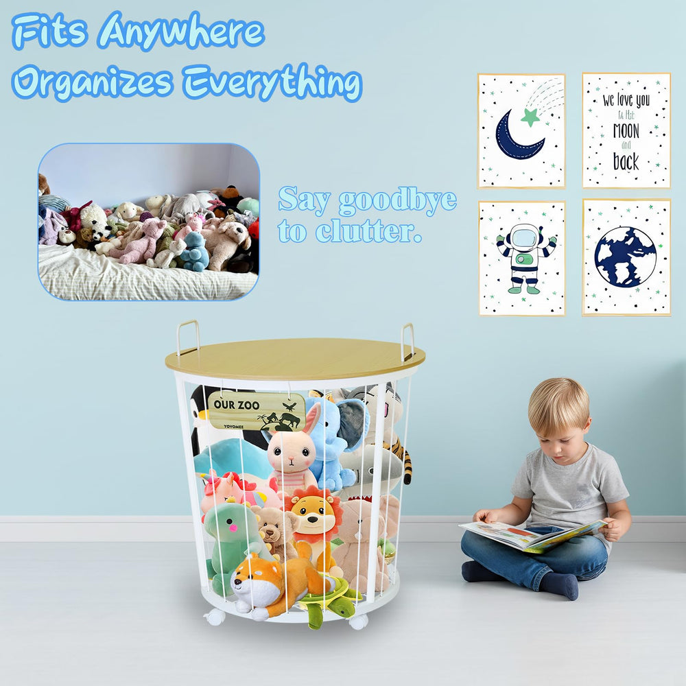 YOVOMEE large-capacity organizer keeps dozens of plushies tidy