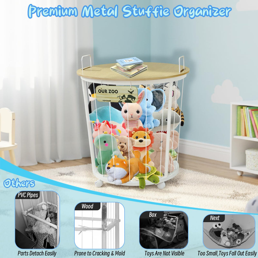 YOVOMEE steel tube frame offers durable support for plush toys