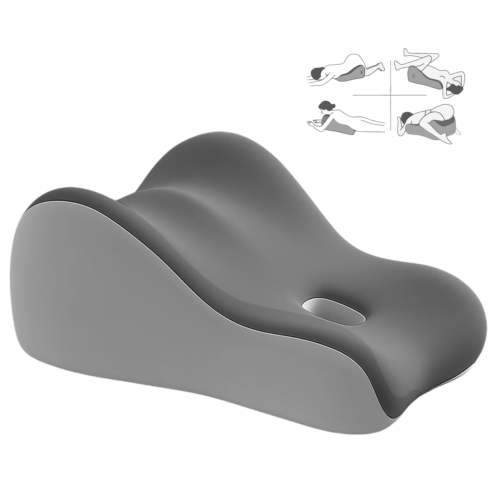 YOVSGSOK ergonomic latex pillow viewed from side showing neck and spine support