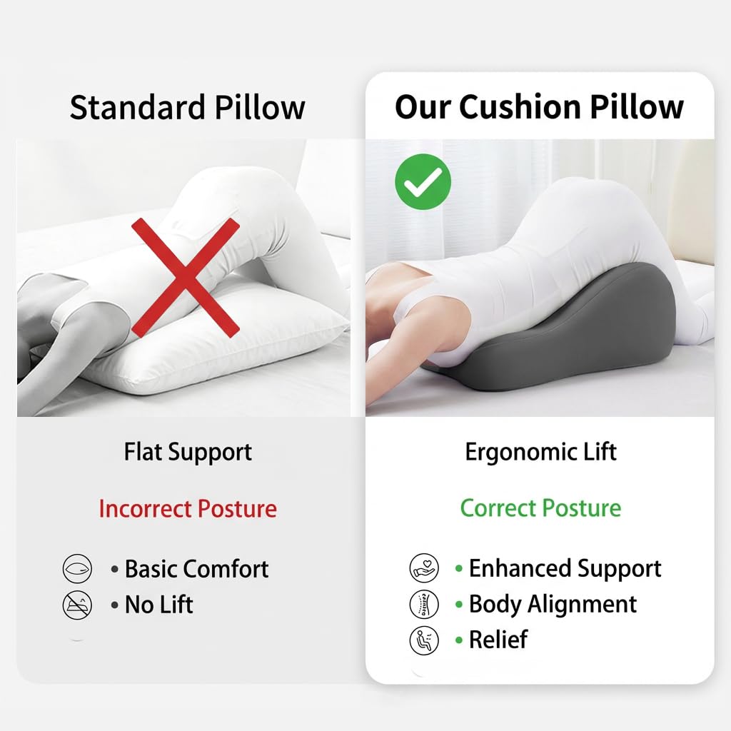 YOVSGSOK removable washable cover on latex pillow for easy cleaning