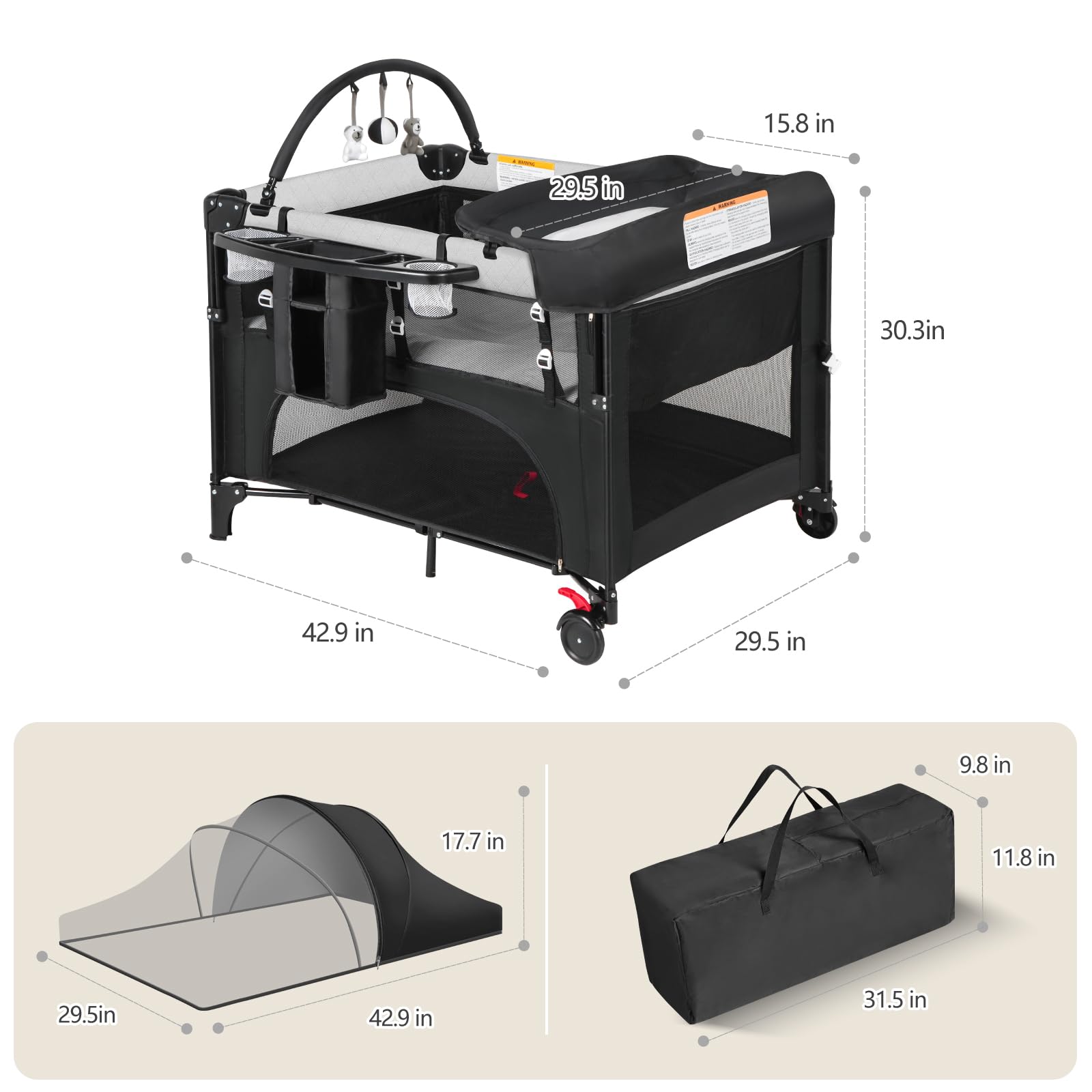 YoYiCuna diaper changer adds convenience during diaper changes.