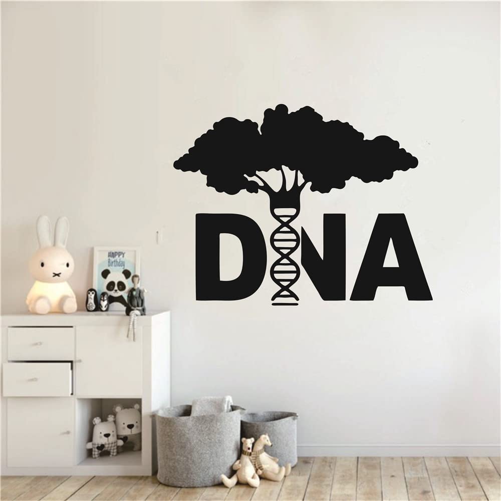 YOYOYU abstract DNA tree wall art in black adds modern style to bedrooms.