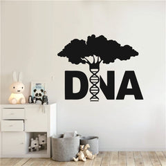 YOYOYU abstract DNA tree wall art in black adds modern style to bedrooms.