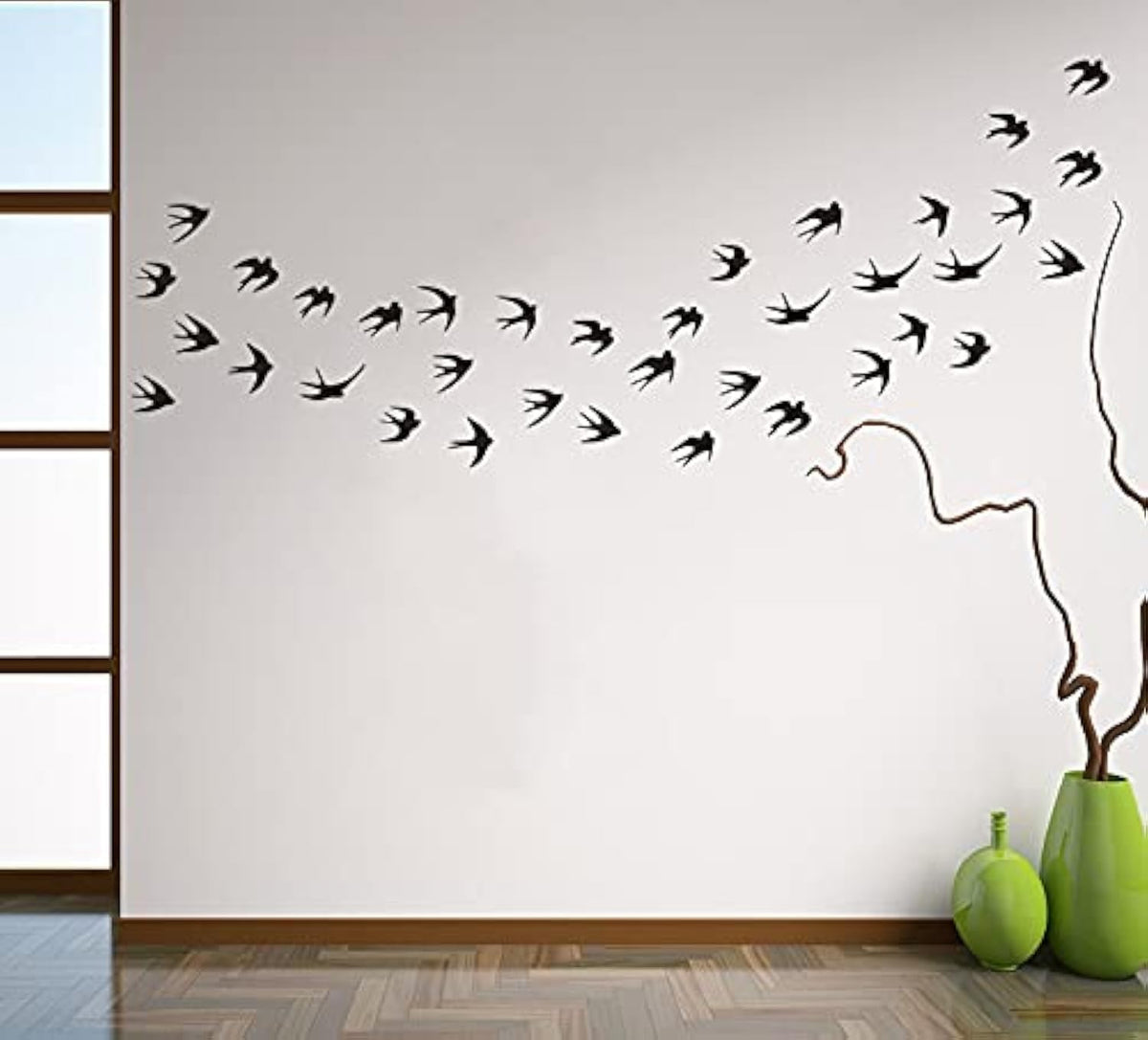 YOYOYU ART HOME DECOR Flying Birds wall sticker for kids' rooms and easy removal.