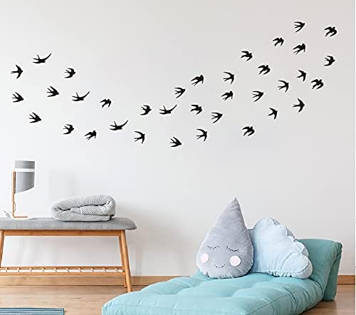 YOYOYU ART HOME DECOR Black birds wall decal adds elegant wall art.