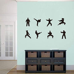 YOYOYU Art Home Decor martial arts wall sticker figure 4 supports sports-themed room design