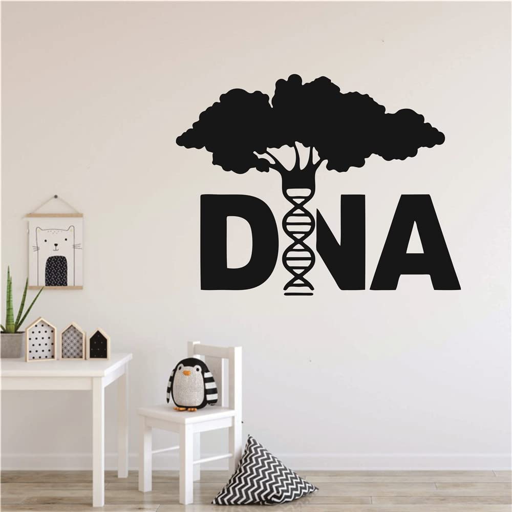 YOYOYU education DNA tree wall decal in black for classroom decor and learning ambiance.