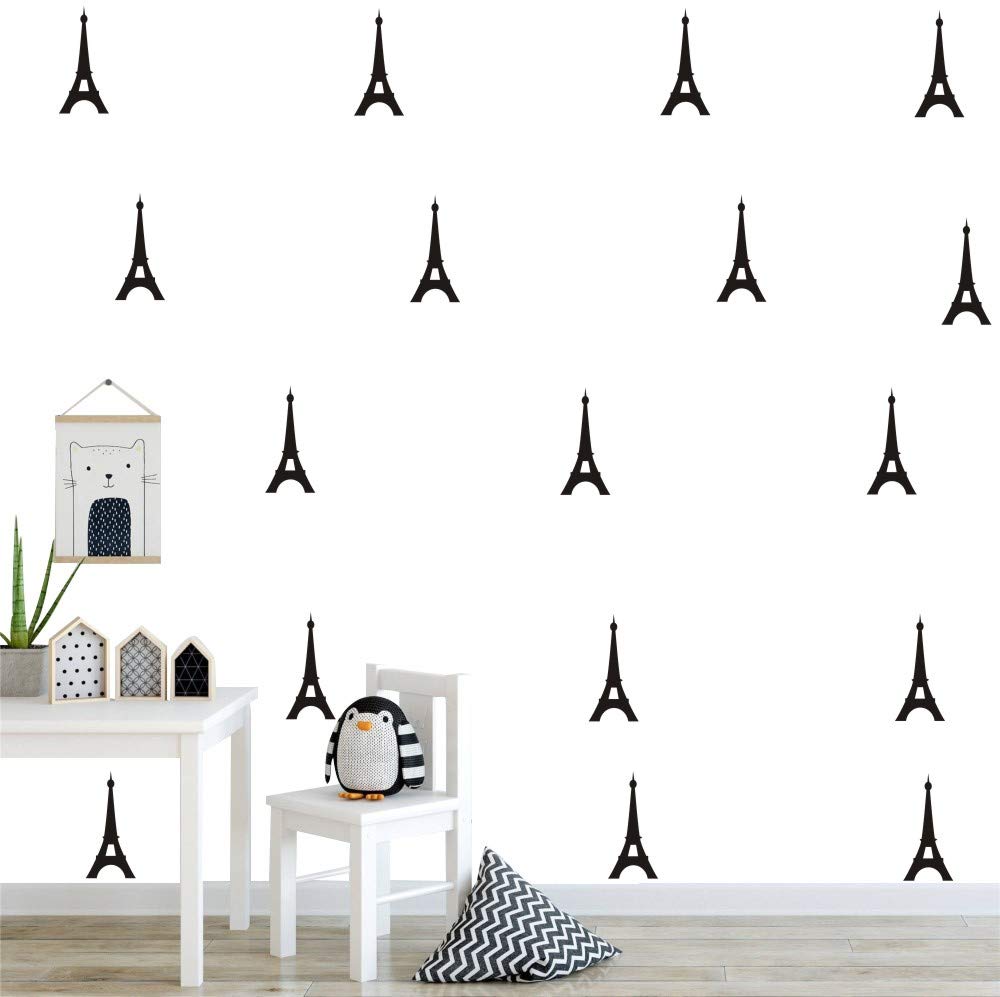YOYOYU black Eiffel Tower decals add contrast to modern spaces.