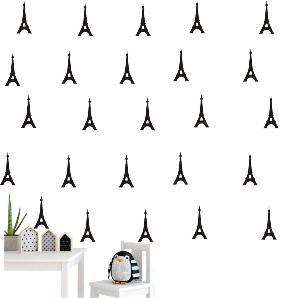 YOYOYU Eiffel Tower wall sticker set creates a playful kids' room focal point.