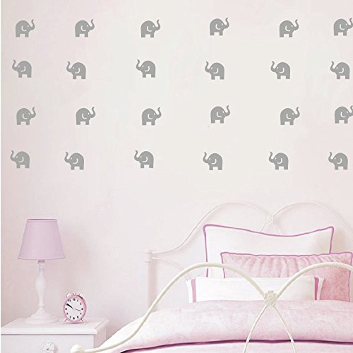 YOYOYU left-facing elephant decals create a charming vertical display