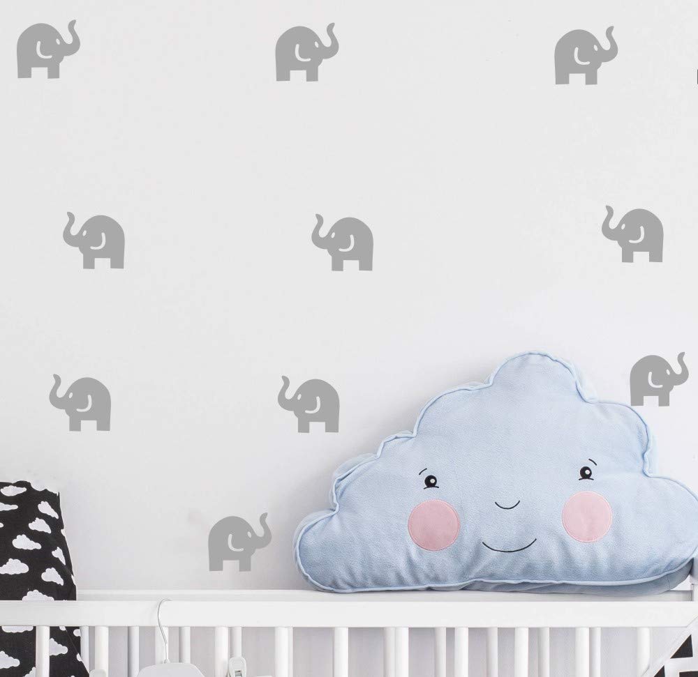 YOYOYU peel-and-stick elephant decal on a clean wall shows simple application