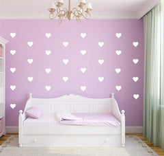 YOYOYU Heart wall decals in white for kids rooms, easy to apply.