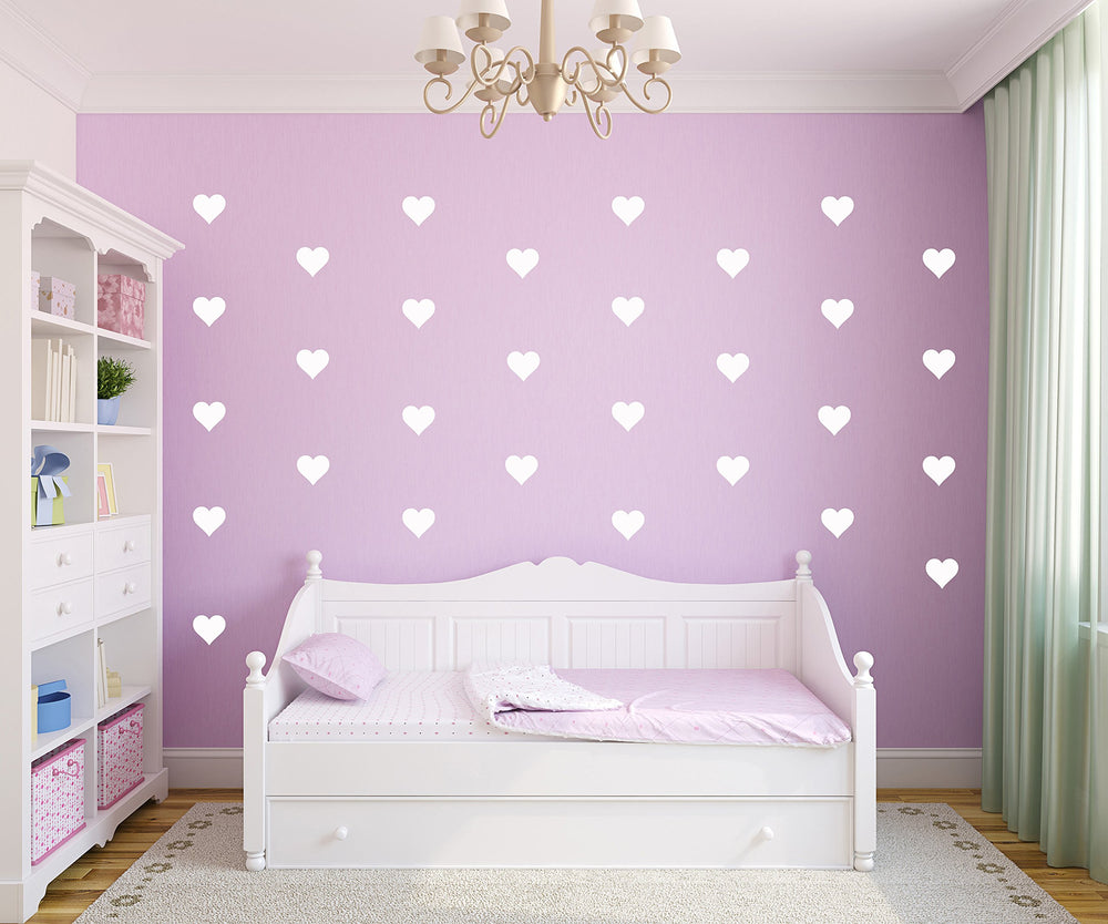 YOYOYU 2-inch hearts, gender-neutral DIY decor for walls and glass.