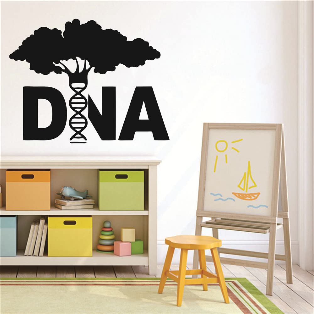 YOYOYU kids bedroom wall decal DNA tree in black sparks curiosity.