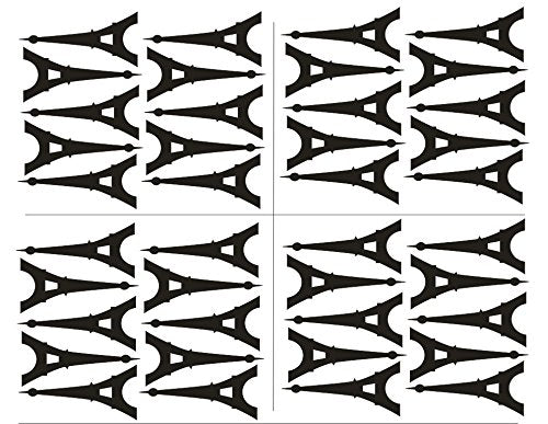 YOYOYU Eiffel Tower decals adhere to glass and mirrors for versatile decorating.
