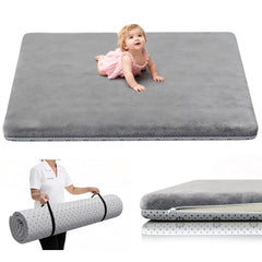 Yozoia Baby Play Mat with thick foam provides cushioned floor play.