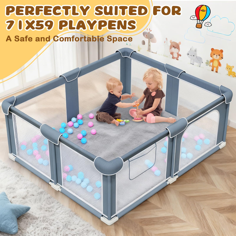Yozoia Baby Play Mat fits nurseries and living rooms for versatile use.